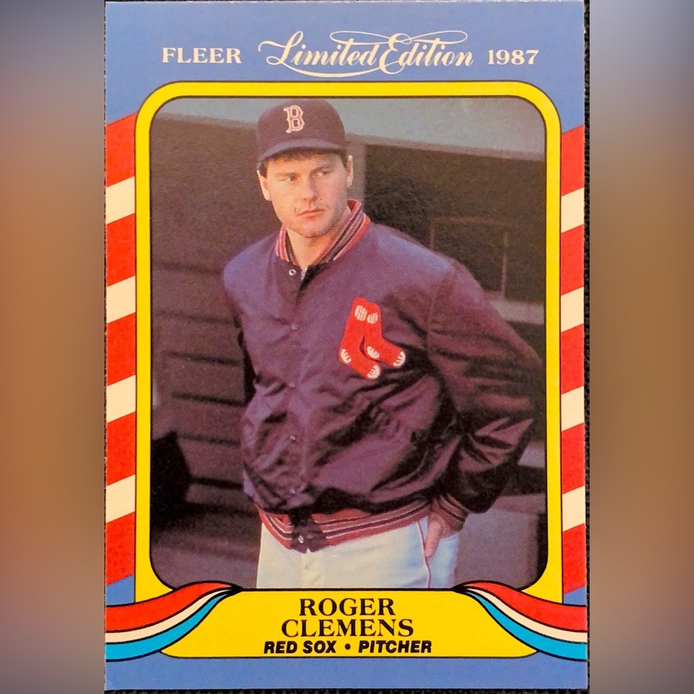 1987 Fleer Limited Edition Roger Clemens Boston Red Sox Baseball Card